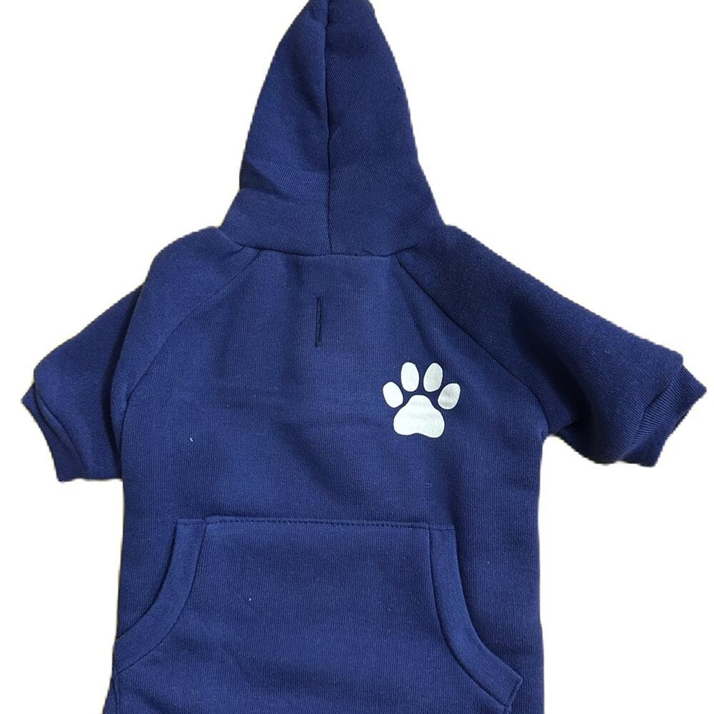 Top Paw® Paw Print Dog Navy Hoodie Sweatshirt - XS - Picture 4 of 8